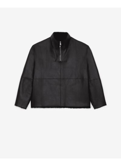 Veste Col Montant En Cuir Anja