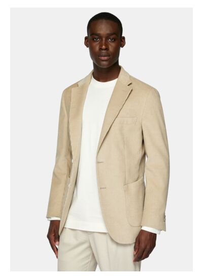 Veste Beige En Velours De Coton