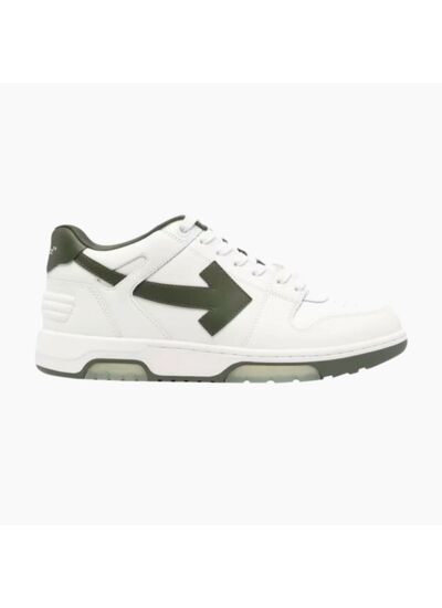 Off-White Out Of Office OOO Low Tops White Military Green