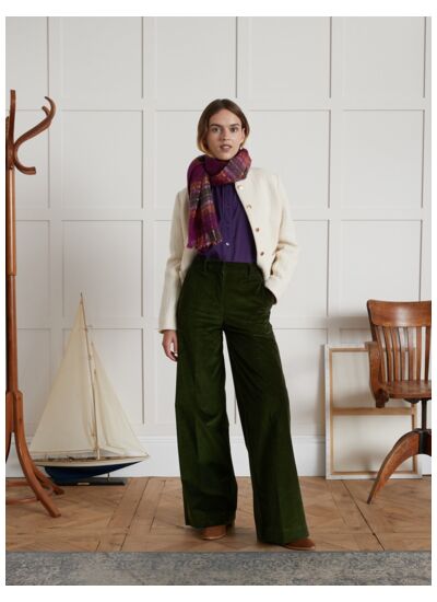 PANTALON LARGE VELOURS
