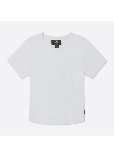 The Rib Crop Tee White
