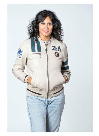 Blouson Shelby Le Mans Cobra Femme Ecru