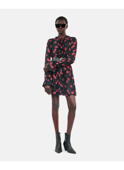 Robe Courte Avec Imprimé Cerise Femme