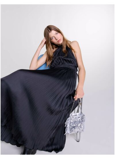 Sac M mini en sequins argents