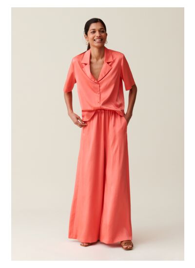 Pantalon fluide satiné