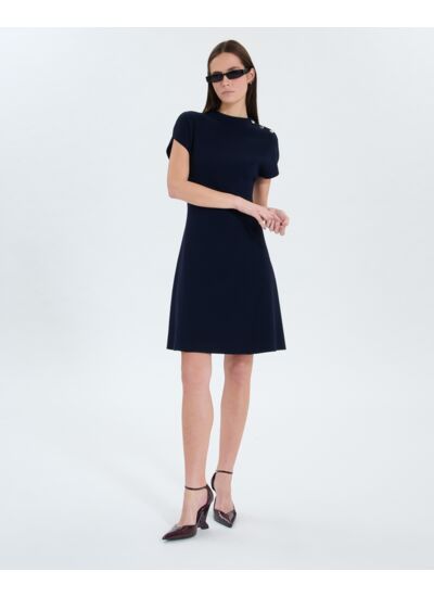 Robe courte en maille nocturne