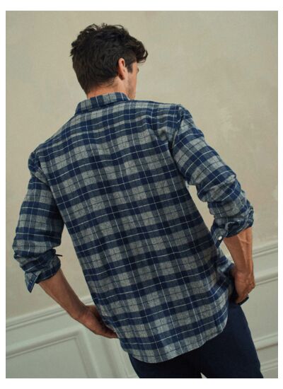 Chemise College Navy/Grey