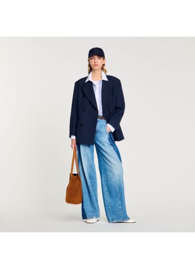 Veste de costume en laine mélangée