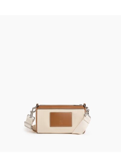 Mini sac bandoulière Maurice en toile coton et cuir lisse semi-végétal