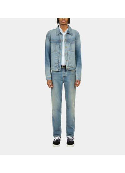 Blouson Denim Poches Zippees Homme