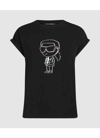 BIG IKON PRINT FLOWY T-SHIRT