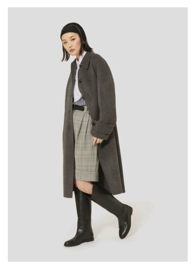 Manteau Marly-Gris en Laine