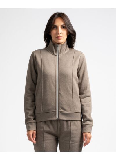 Sweat en molleton zippé