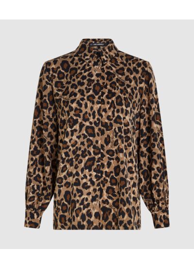 LEOPARD AOP BLOUSE