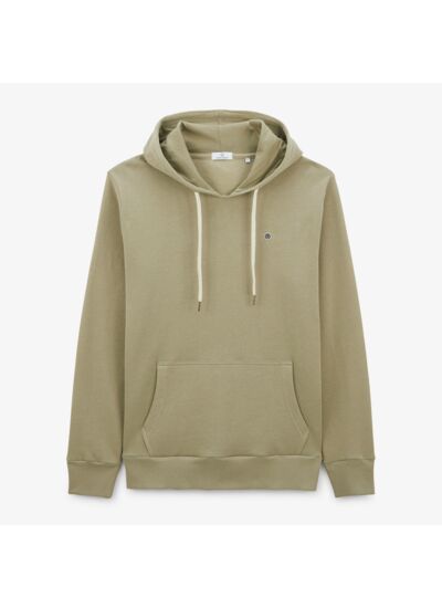 Sweat à capuche avec cordons vert kaki clair