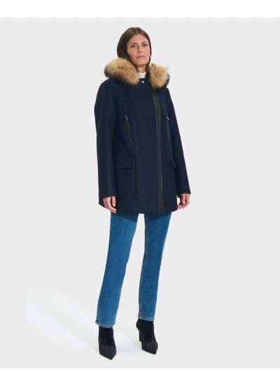 Manteau Gabie Nocturne en Laine