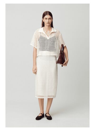 Top manches courtes crochet