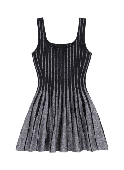 Robe courte en maille jacquard