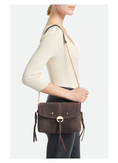 Petit Sac Othilia En Cuir Velours En Cuir de Chèvre Velours