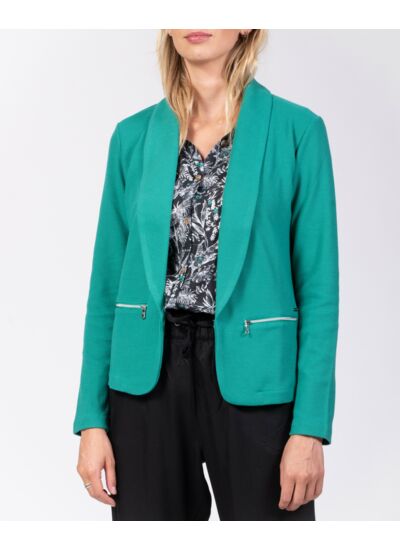 Veste blazer en jersey piqué