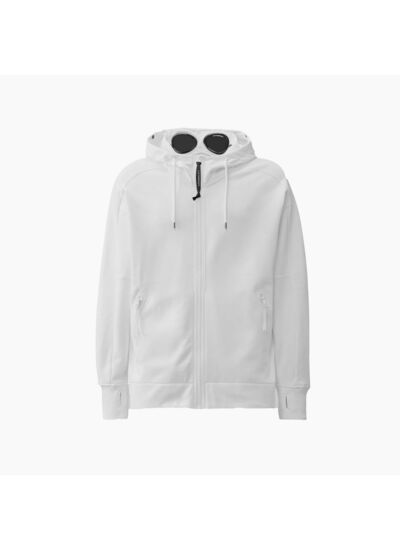 CP Company Hoodie Zip Goggle Blanc