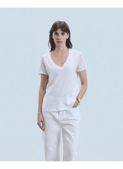 T-shirt Col V Supima