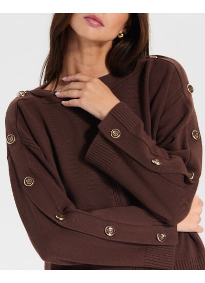 Pull Nili Chocolat en Laine