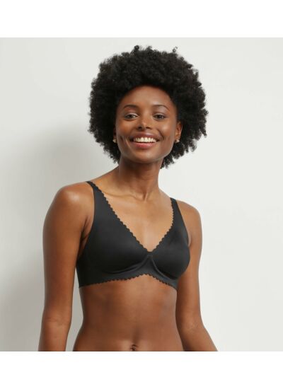 Soutien-gorge foulard à armatures en microfibre Noir Dim Body Touch