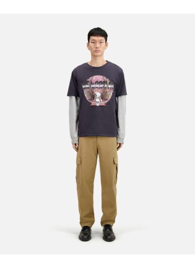 T-Shirt Avec Print Devant Vintage Homme