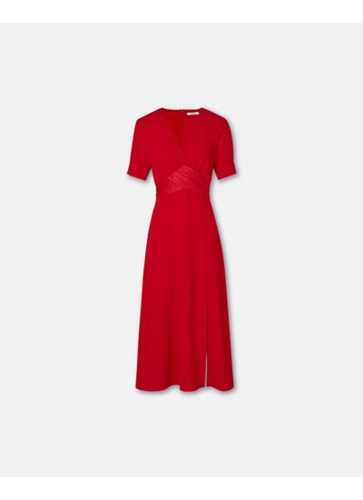 Robe Roseau Rouge en Polyester