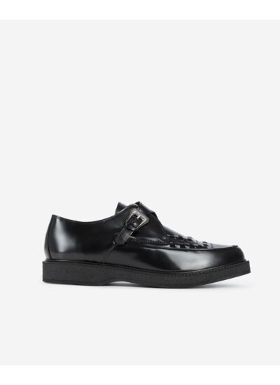 Derbies Avec Boucle En Cuir Noir
