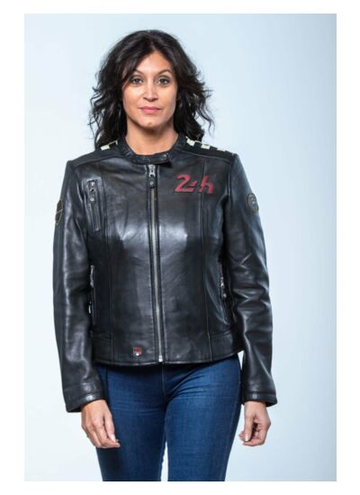 Blouson cuir femme Marylin noir