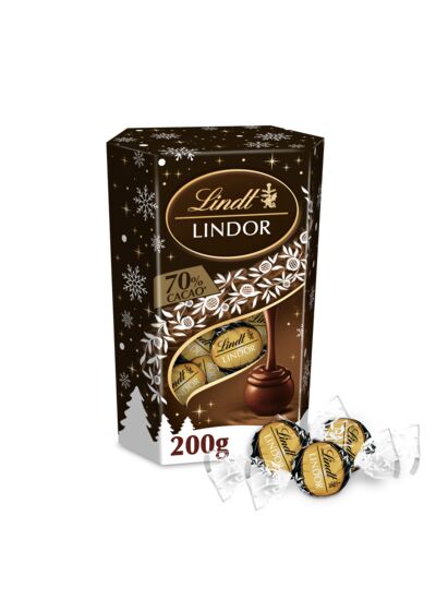 LINDOR CORNET NOIR 70% 200G