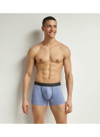 Boxer homme en coton modal à ceinture contrastée Bleu Dim Classic
