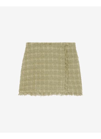 Jupe Courte En Tweed À Franges Rajane