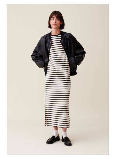 Robe Jean Toto rayée midi