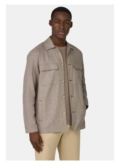 Veste Chemise en Coton et Lin