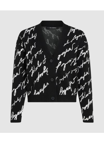 JACQUARD SIGNATURE CARDI