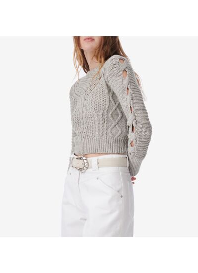 Pull À Mailles Torsadées Col Rond Fodie