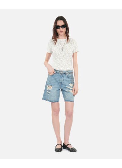 Top Écru En Dentelle Femme