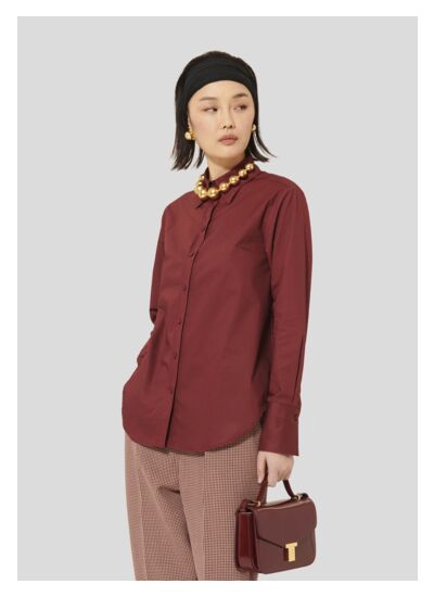 Chemise Clarisse-Bordeaux en Coton