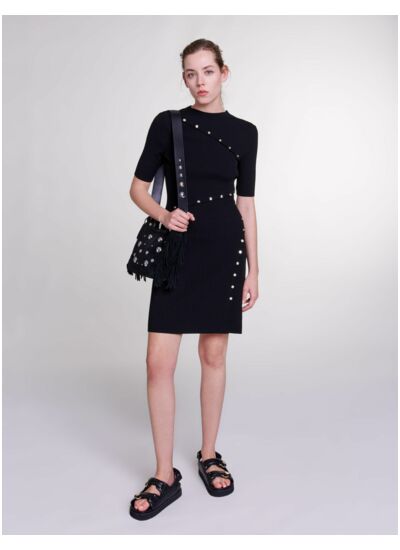 Robe en maille côtelée