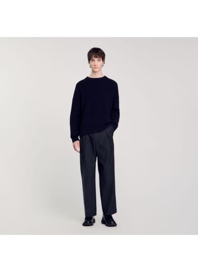 Pantalon large à plis