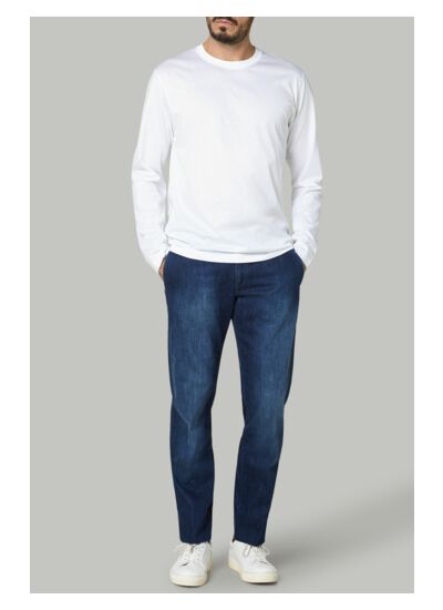 T-Shirt À Manches Longues En Jersey De Coton Pima