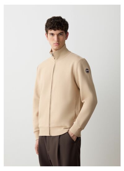 Sweat zippé à col montant