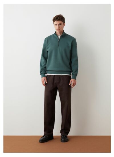 Sweat à col montant zippé