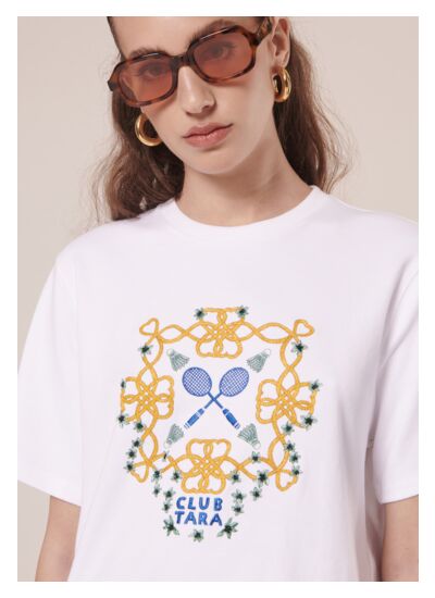 T-Shirt Taraclub-Blanc en Coton