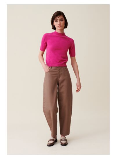 Pull laine col montant
