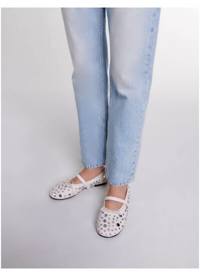 Ballerines à studs argentés