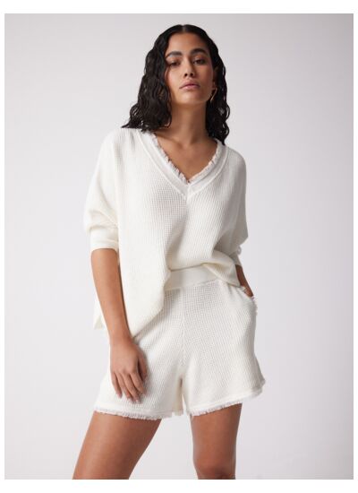Short coton cachemire Manu ECRU